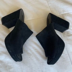 Forever 21 Black Platform Slip Ons